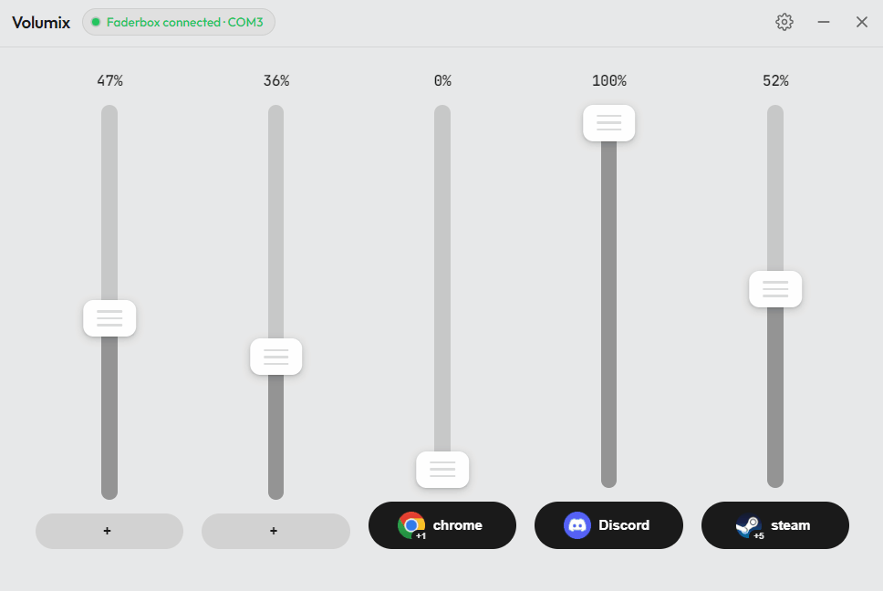 Assigning Master Volume to a slider
